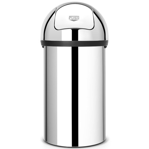 Brilliant Steel Brabantia Push Bin 60 Litre