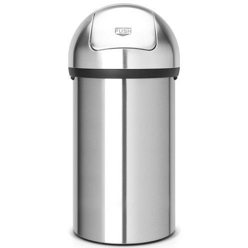 Matt Steel Brabantia Push Bin 60 Litre
