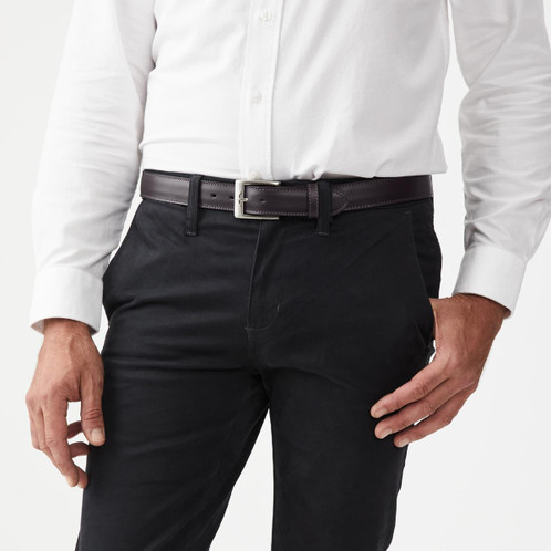 Black R.M. Williams Mens 1.25 Inch Dress Belt Lifestyle