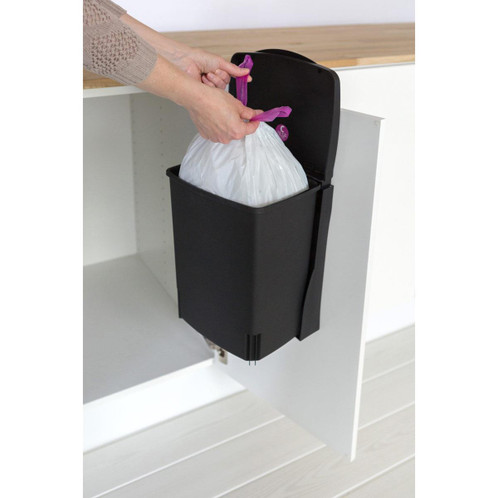 Black Brabantia Built-In Bin 10 Litre Lifestyle Detail