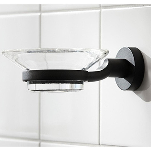 Miller Bond Black Soap Dish And Holder