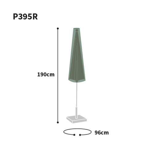 Bosmere Protector Extra Large Parasol Cover P395R Size Guide