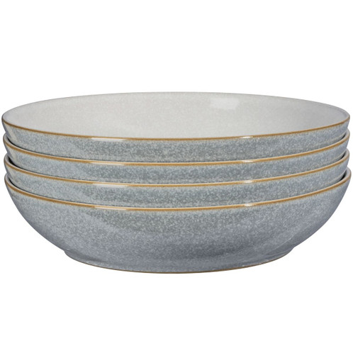 Denby Elements Light Grey 4 Piece Pasta Bowl Set