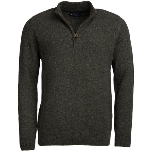 Dark Seaweed Barbour Mens Tisbury 1/2 Zip