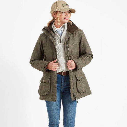 Schoffel Ptarmigan Tweed Ladies Coat Model