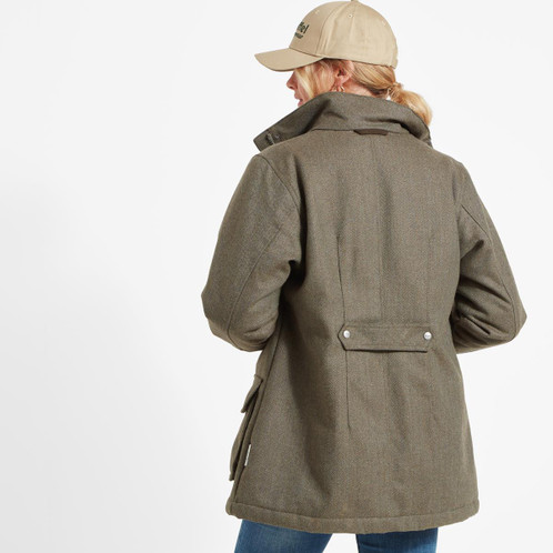 Schoffel Ptarmigan Tweed Ladies Coat Lifestyle Rear