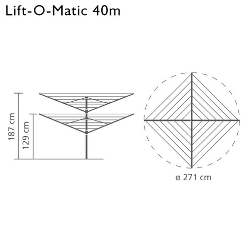 Brabantia Rotary Lift-O-Matic 40m