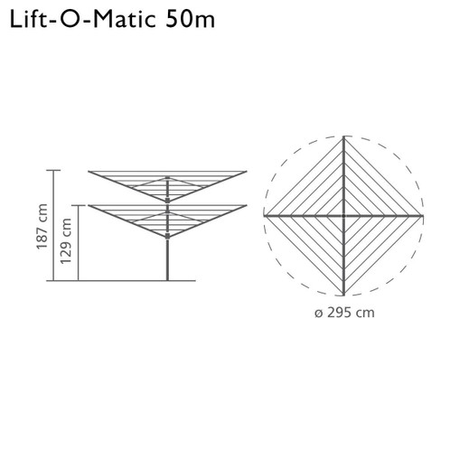 Brabantia Rotary Lift-O-Matic 50m