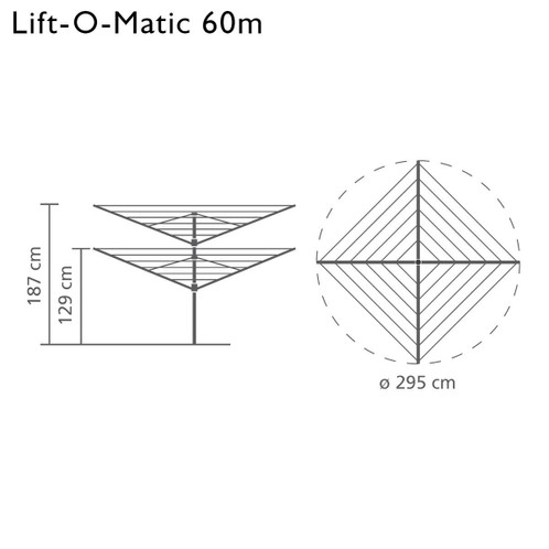 Brabantia Rotary Lift-O-Matic 60m
