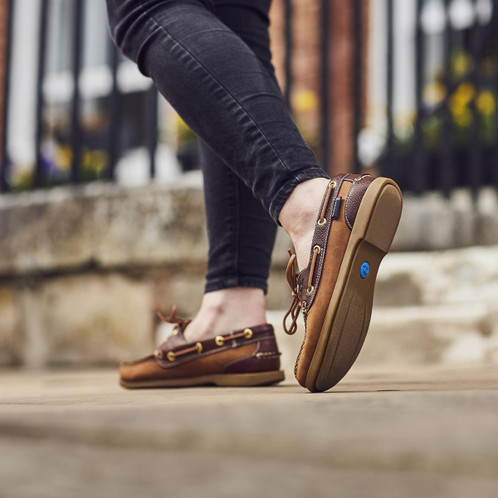 Chatham Womens Bermuda G2 Deck Shoes Walnut Lifestyle