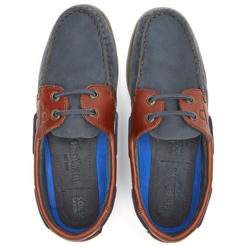 Navy/Tan Chatham Womens Bermuda G2 Deck Shoes Above