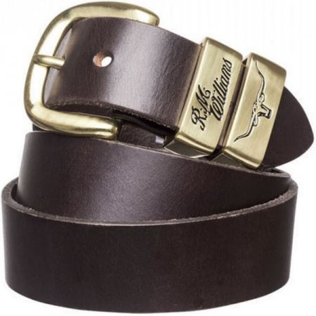 Chestnut R.M. Williams Mens 3 Piece Work Belt Brass Buckle