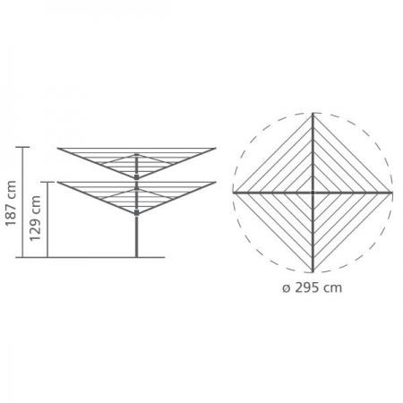 Brabantia Rotary Airer 60m Lift-O-Matic Special Offer