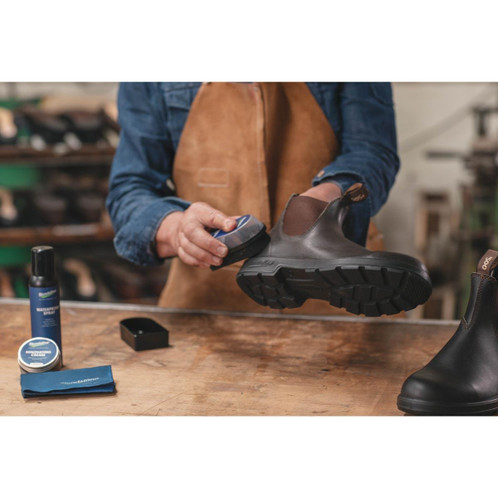 Blundstone Polishing Pad In Use