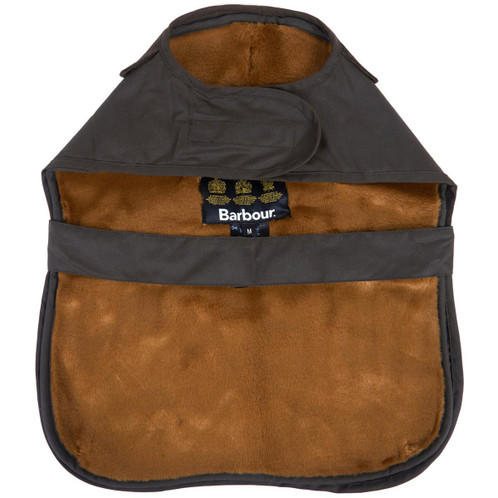 Olive Barbour 2-in-1 Dog Coat Interior