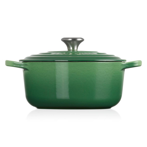  Le Creuset 24cm Cast Iron Round Casserole Dish Bamboo Green