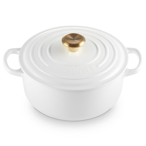 Le Creuset 28cm Cast Iron Round Casserole Dish White