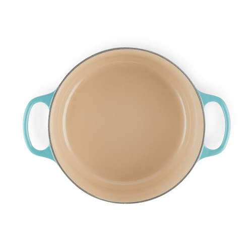 Le Creuset 22cm Cast Iron Round Casserole Dish Teal