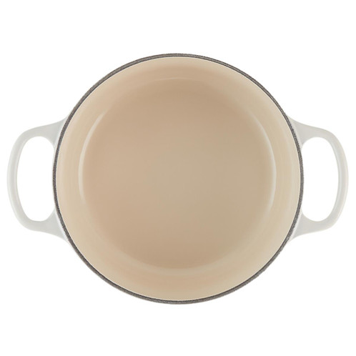 Le Creuset 20cm Cast Iron Round Casserole Dish Meringue