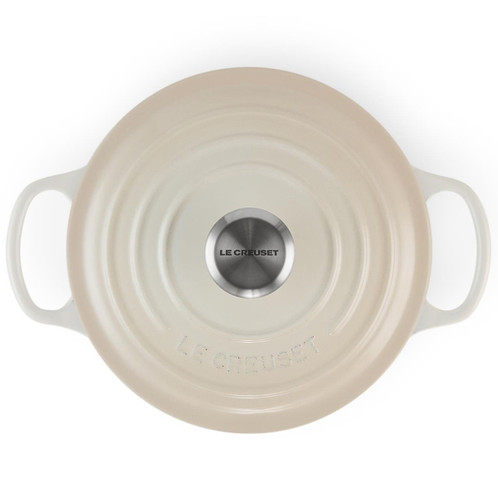 Le Creuset 20cm Cast Iron Round Casserole Dish Meringue