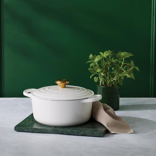 Le Creuset 20cm Cast Iron Round Casserole Dish White