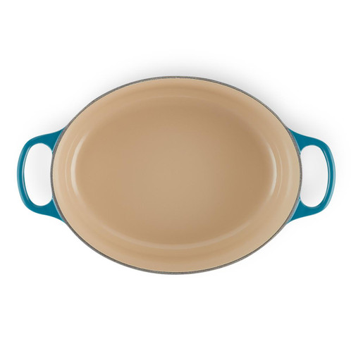 Le Creuset 27cm Cast Iron Oval Casserole Dish Deep Teal