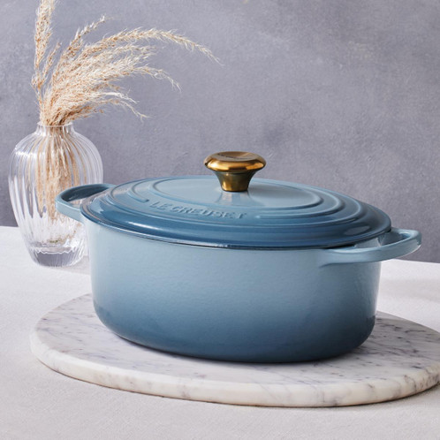 Le Creuset 29cm Cast Iron Oval Casserole Dish Chambray