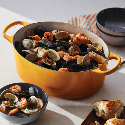 Le Creuset 29cm Cast Iron Oval Casserole Dish Nectar