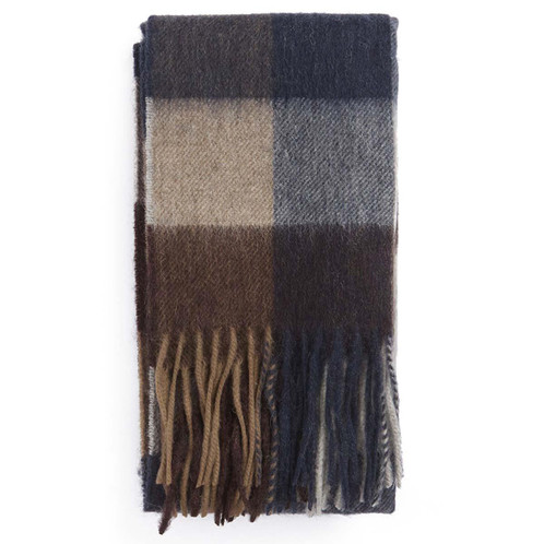 Midnight Oak Tartan Barbour Unisex Large Tattersall Scarf