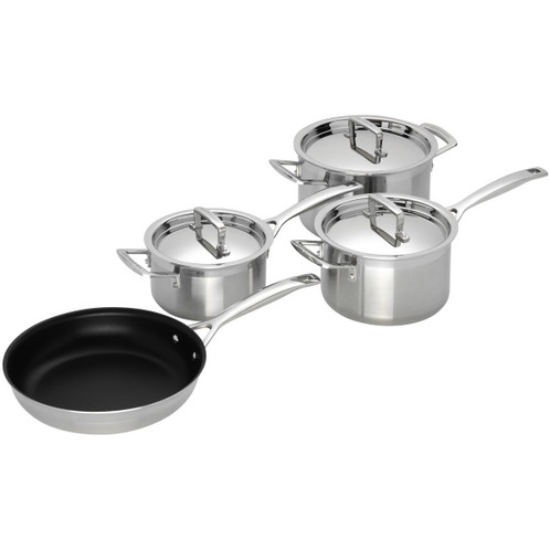 Le Creuset 3 Ply Stainless Steel 4 Piece Pan Set