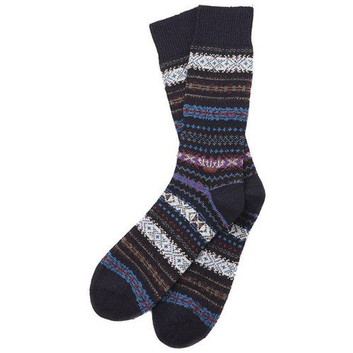 Navy Mix Barbour Mens Boyd Socks