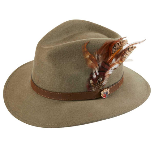 Oat Alan Paine Unisex Richmond Single Feather Felt Hat