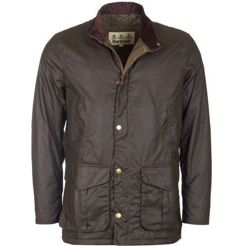 Olive Barbour Mens Hereford Wax Jacket