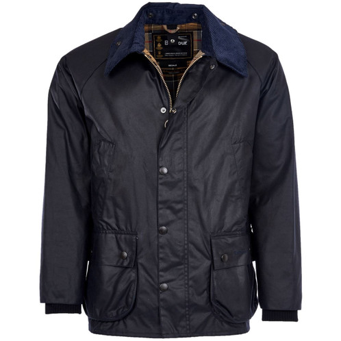 Navy Barbour Mens Bedale Wax Jacket