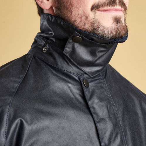 Barbour Mens Bedale Wax Jacket Collar