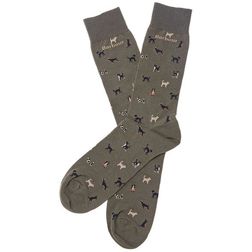 Mid Olive Dog Barbour Mens Mavin Sock