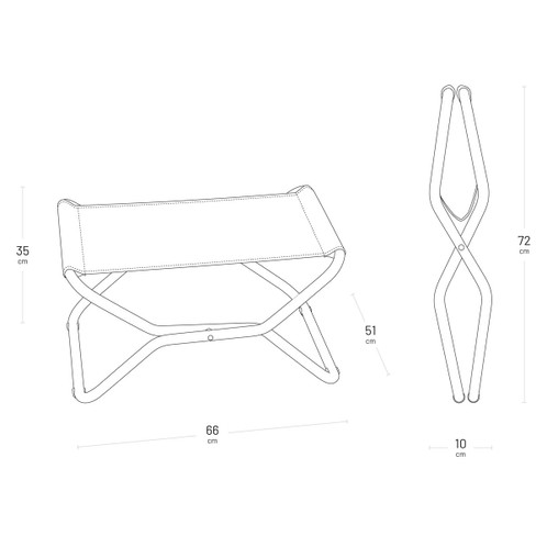 Lafuma Next Footrest Batyline DUO Dimensions
