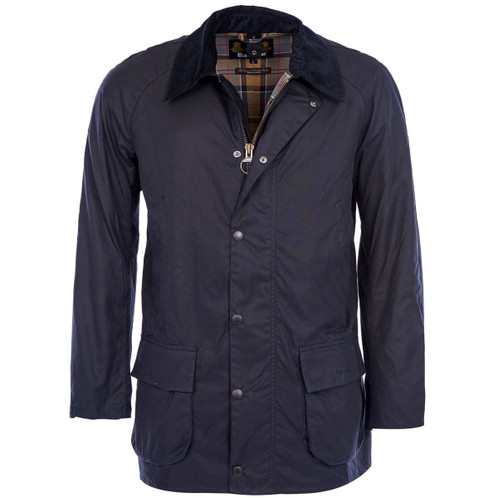 Navy Barbour Mens Bristol Wax Jacket