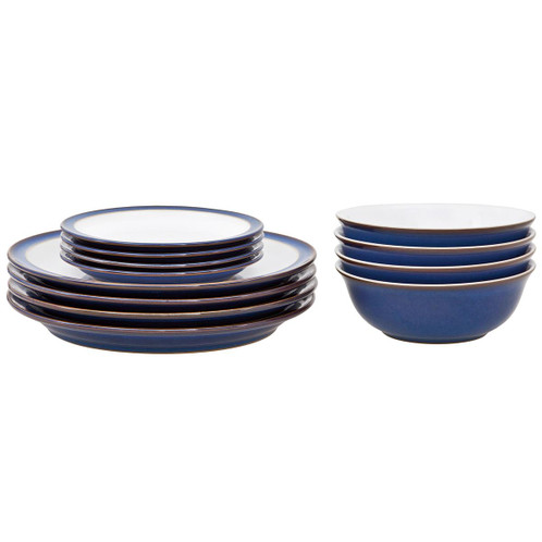 Denby Imperial Blue 12 Piece Tableware Set