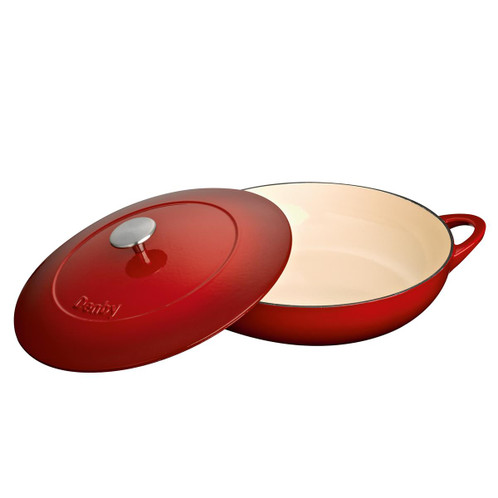 Denby Pomegranate Cast Iron 30cm Shallow Casserole