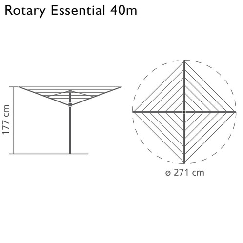 40m Brabantia Rotary Essential Diameter