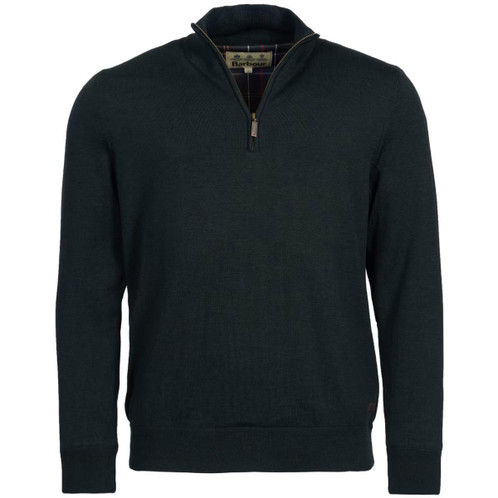 Olive Barbour Mens Gamlan Half Zip