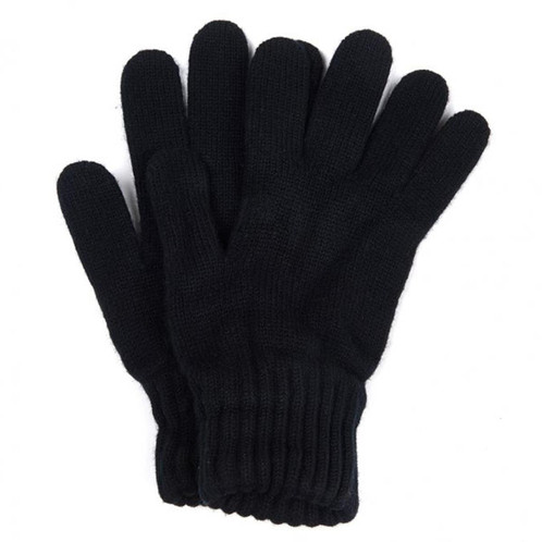 Black Barbour Mens Lambswool Gloves