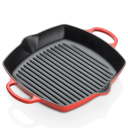 Cerise Le Creuset 30cm Cast Iron Deep Square Grill