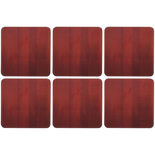 Red Denby Set Of 6 Coasters