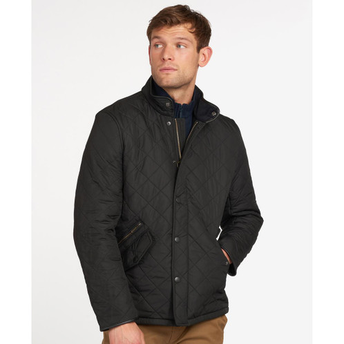 Black Barbour Mens Powell Quilted Jacket Lifestyle