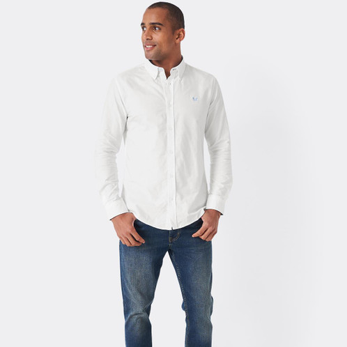 White Crew Clothing Mens Slim Oxford Shirt