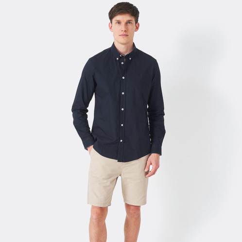 Navy Crew Clothing Mens Slim Oxford Shirt