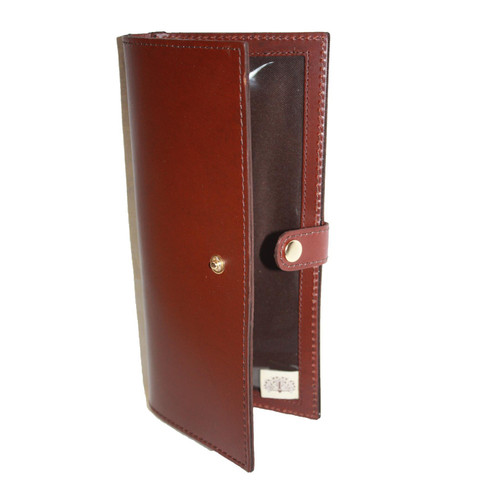 Teales Leather Firearms and Shotgun Licence Holder Double Fold Flat