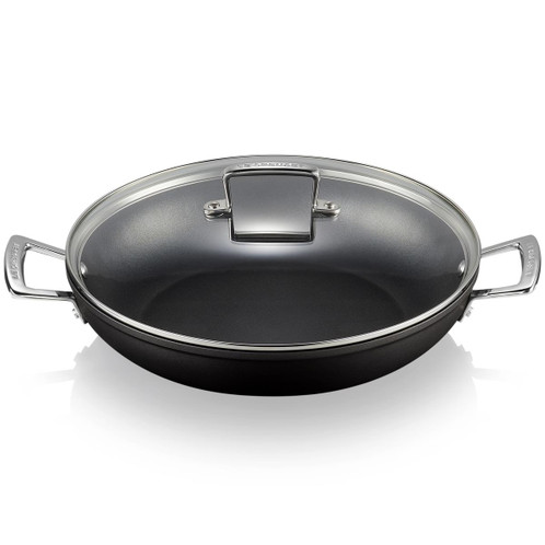 Le Creuset Toughened Non-Stick Shallow Casserole With Glass Lid 30cm